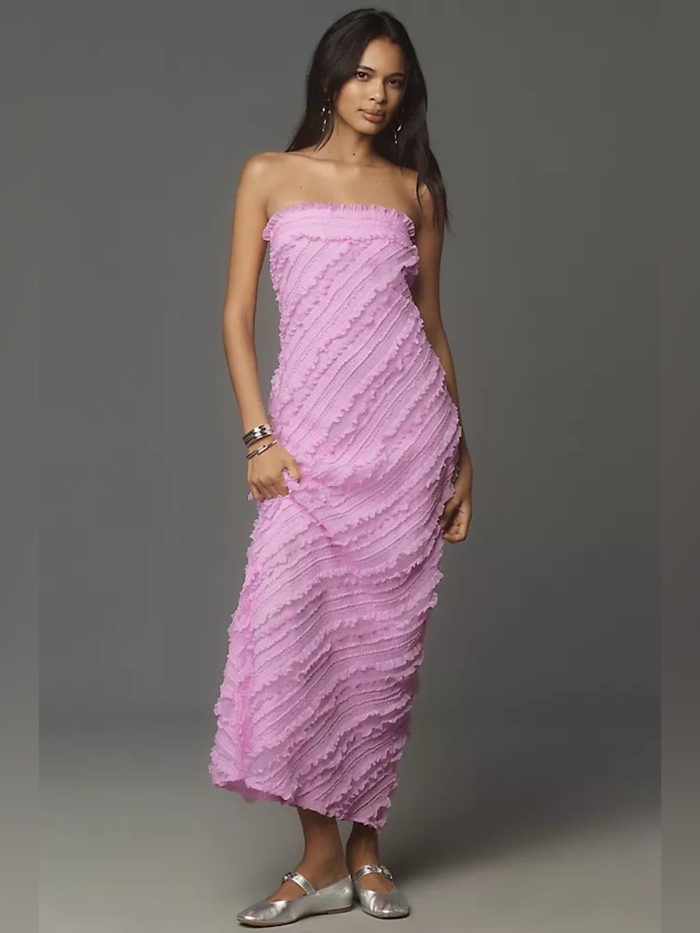 Strapless endless rose Pink Dress